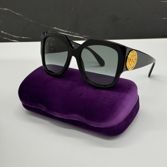 NEW GG1407S 001 OVERSIZED BLACK GREY WOMEN SUNGLASSES GUCCI main image 9